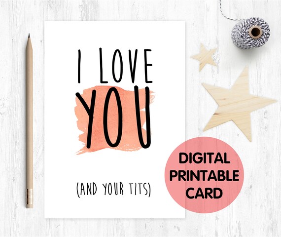 PRINTABLE valentines card, girlfriend valentines card printable, funny valentines card, girlfriend birthday card, i love you, anniversary