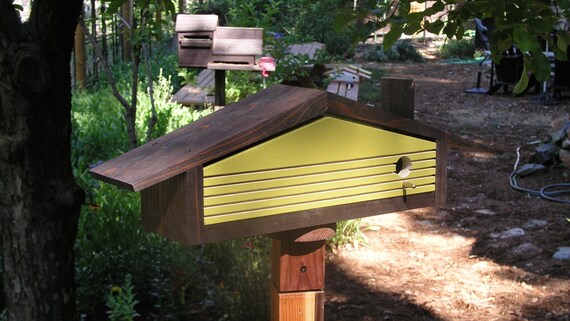In Stock Large Expresso Mid Century Modern Ranch Bird Houses In Stock Large Expresso Mid Century Modern Ranch Bird Houses