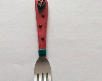 polymer clay Ladybug covered