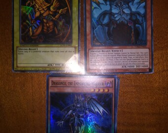 Obelisk the tormentor / the winged dragon of ra yugioh cards