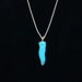 Neckless, AAAA Sleeping Beauty Turquoise, Beautiful solid rich blue, 100% natural, untreated, old stock 1980's, sterling silver