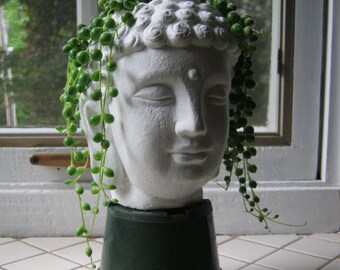 Buddha Plant Pot, Buddha Head Succulent Planter, Concrete Cement Home and Garden Decor, Air Plant, Plant Pot, Flower Pot, Concrete Planter