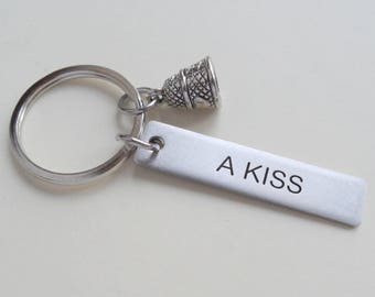 Acorn Keychain or Thimble keyhain, Couples Keychain Gift, Husband and Wife Gift, Girlfriend Boyfriend Gift, Peter Pan's Kiss, Best Friends