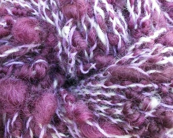 Handspun art crazy yarn / Plum crazy /