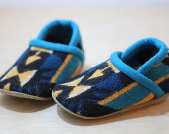 Baby Shoes Made From Pendleton® Wool - Moccasins - Baby Booties - Toddler Shoes - Wool Slippers
