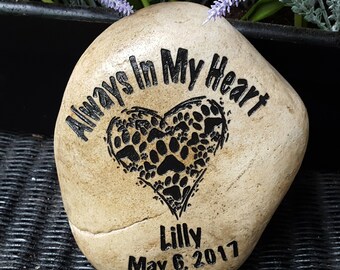 Pet Memorial - Pet Loss - Loss of Pet Gift - Pet Grave Marker - Pet Memorial Stone - Cat -Dog - Pet Lovers - In Memory Of A Pet - God Rocks