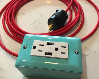 16' USB Outlet Extension Cord