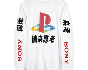 Playstation Japanese Long Sleeve T Shirt