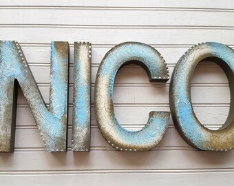 Name Wall Letters - Baby Name Letters - Nursery Letters - Rustic Name Letters - Rustic Kids Room - Boy Name Letters - Girl Name Letters