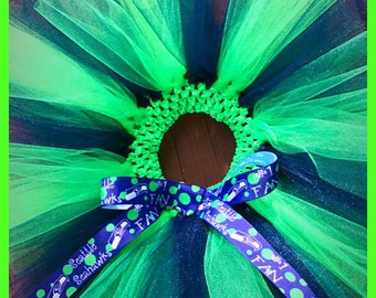 Seattle seahawlks tutu and bow