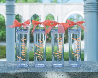 Wedding Favor Tumblers Bridesmaid Gifts Cheap Tall Tumblers Sorority Bid Day Tumbler Custom Stuff Custom Tumbler Custom Cup Water Bottle