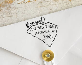 Custom South Carolina Stamps, South Carolina Stamp, SC Return Address Stamp