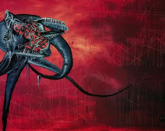 Signed and Numbered Limited Edition Cephalic (1998) Archive Quality Art Print 1/4