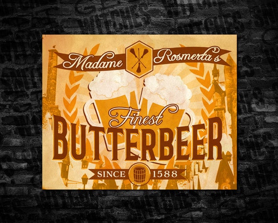 Butterbeer Large Printable Label 7.25 x 5.75