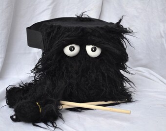 Kids Drum - Shaggy Black Handmade Durable Eco-Friendly Fun Coolest Marching Drum For Kids 'BLAST BUDDY'
