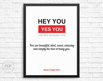 You are beautiful, kind, sweet, amazing and simply the best at being you, typography, quotes, wall art, Bestfriend Gift, Husband Gift