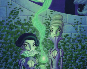 Ectoplasm, a portrait of two spiritual mediums from The Autumnlands, the home of Halloween