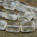 rock crystal beads - natural crystals - bead supplies wholesale - - crystal stones healing - faceted rectangle beads -15inch