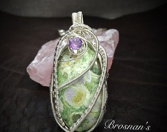 Amytheist, Cabochon & Sterling Pendant