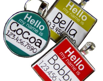 The Original "Hello My Name Is" Silver Pet ID Tag -As Seen In Modern Dog Magazine