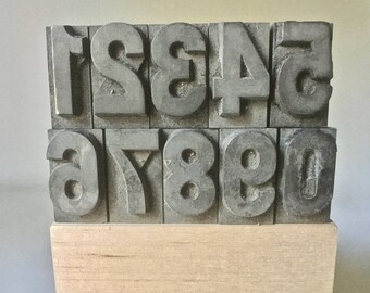Huge Letterpress Numbers for Printing Stamping and Clay Stamping