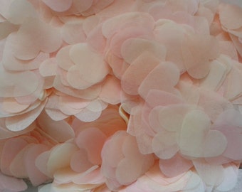 1500 pezzi fatti a mano biodegradabili matrimonio coriandoli coriandoli-pesca pallido rosa e avorio blush