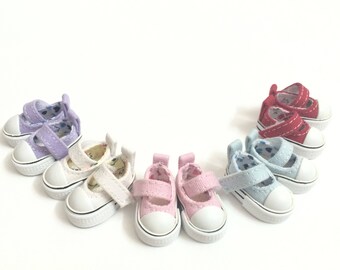 1/8 BJD Shoes Sneakers for Dolls "Summer" 3.5CM Doll Boots,Fashion Canvas Doll Shoes for Blythe,Pullip,Azones,Lati Doll,Mini Toy Boots
