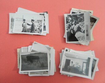 Lot Of 50 Vintage Black White Snapshots Photographs: Portraits People Land City 1930s - 1950s - #12