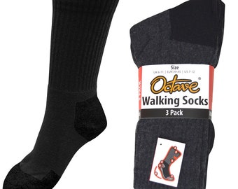 OCTAVE Mens Pack of 3 Trekking Cushioned Walking Socks