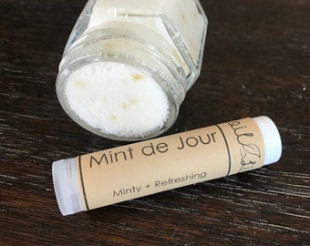 Peppermint Lip Scrub + Peppermint Lip Balm | Lip Duo Mint de Jour
