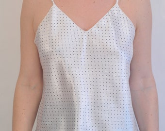 Satin camisole spaghetti straps vtg 1980