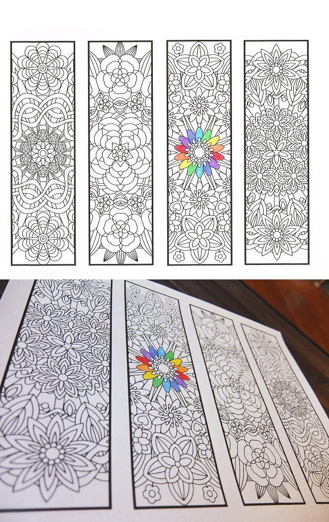 coloring bookmarks flower mandalas page 1 coloring for