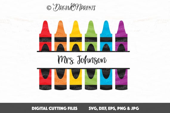 Download Crayon Monogram SVG DXF Teacher Svg Teacher Monogram Svg