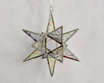 12 Point Moravian Star. Iridescent Star. 4"