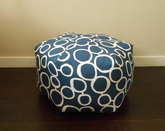 Floor pouf / Lots of Colors / Freehand Circles / foot stool / floor pillow / ottoman pillow / floor cushion - Dorm decor - fun home decor