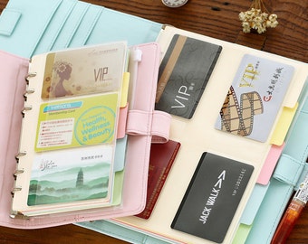 Card Holder, A5 A6 Pouch, stickers storage, insert, Card Organizer, credit card holder, Plastic Holder, Name card, Refill