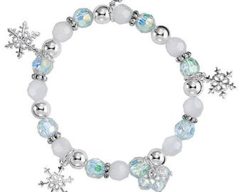 Winter Snowflake Stretch Bracelet
