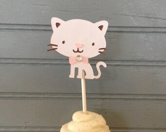 Kitty Cupcake Toppers (set of 12)
