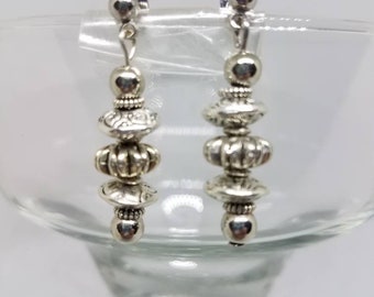 Silver Disc Earrings