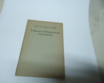 Vintage 1920's Little Blue Book No. 971 A Book Of Humorous Anecdotes, collectable
