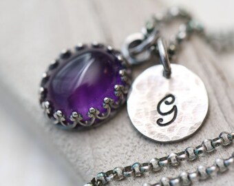 Personalized Womens Jewelry, Personalized Custom Initial Necklace, Birthstone Jewelry Necklace, Unique Mothers Necklace with Birthstones