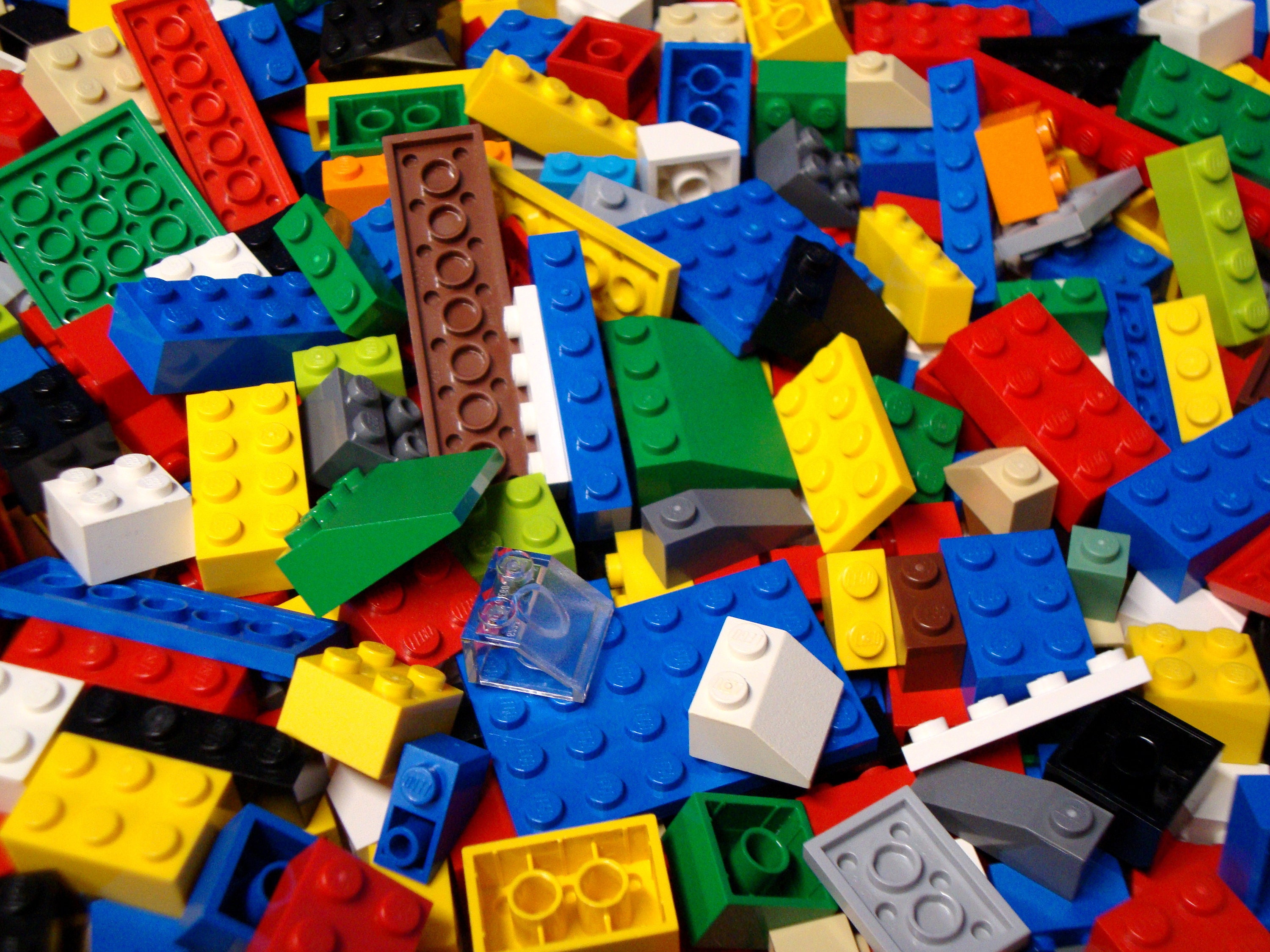 Bulk Lego Lot 100 Basic Legos: Bricks Blocks Plates Slopes