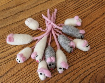 Hand Made Needle Felted Wool Cat Toy