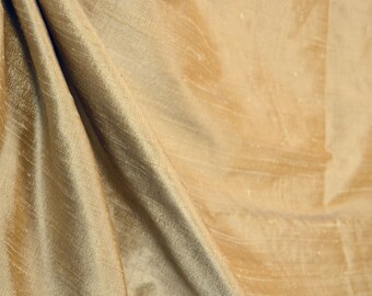 Soft gold silk fabric AC103 Almond