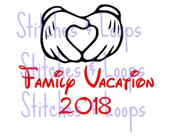 Download 2018 Family Vacation Mickey Custom Disney SVG File for Cricut