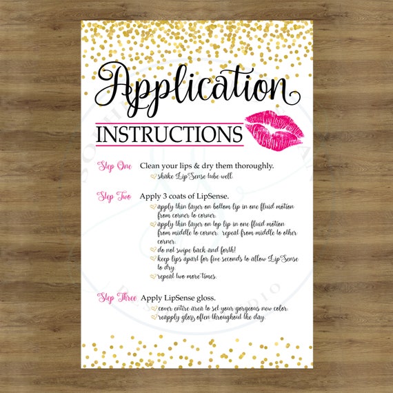 LipSense Application Cards LipSense Tips and Tricks LipSense