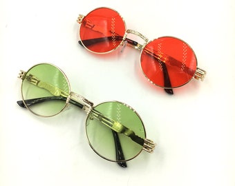 Round 90's Wireframe Sunglasses