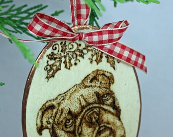 English Bulldog Ornament, Bulldog Gift, Bulldog Gift Topper, Bulldog Ornaments