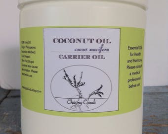 Organic Coconut Oil - Virgin - 500g 1lb One Pound Coconut Oil Soap Making