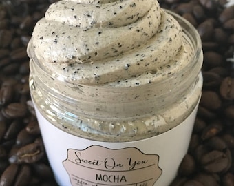 Mocha Coffee Scrub, Coffee Whipped Soap, Coffee Scrub, Emulsified Coffee Scrub, Sugar Scrub